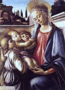 Madonna and Child and Two Angels c. 1470 by Sandro Botticelli