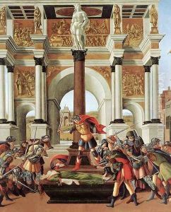 The Story of Lucretia (detail 2) 1496-1504 by Sandro Botticelli