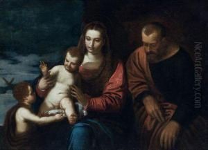 La Sainte Famille Avec Saint Jean-baptiste Enfant by (Alessandro) Padovanino (Varotari)