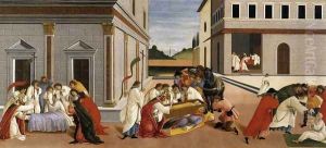 Three Miracles of St Zenobius 1500-05 by Sandro Botticelli