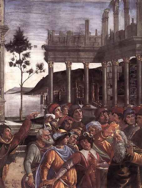 The Punishment of Korah and the Stoning of Moses and Aaron (detail 4) 1481-82 - view 1