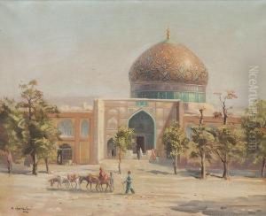 Devant La Mosquee by Partog Vartanian