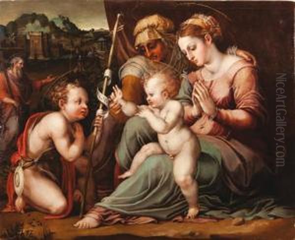 La Sainte Famille Avec Sainte Anne Et Saint Jean Baptiste - view 1