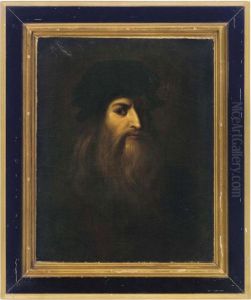 Portrait Of Leonardo Da Vinci by Giorgio Vasari