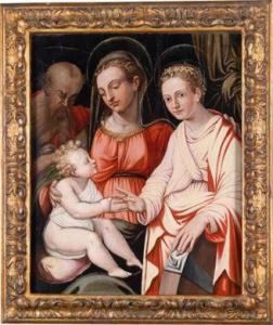 The Virgin And Child With St Joseph And Stcatherine by Giorgio Vasari