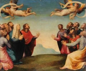 La Vergine Adorante Contornata Da Santi La Vergine Adorante Contornata Da Santi