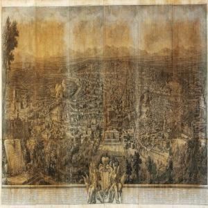 Prospetto Del'alma Citta Di Roma Visto Del Monte Gianicolo by Giuseppe Vasi