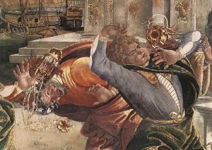 The Punishment of Korah and the Stoning of Moses and Aaron (detail 3) 1481-82