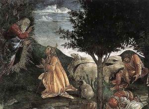 The Trials and Calling of Moses (detail 3) 1481-82 by Sandro Botticelli