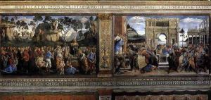 Scenes on the left wall 1481-82
