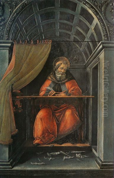 St Augustine in His Cell 1490-94 - view 1