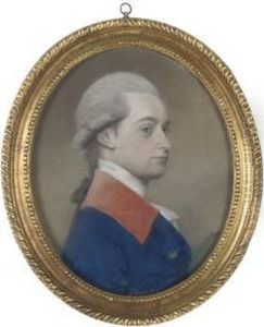 Portrait Of A Gentleman, Bust-length, Turned To Dexter In A Blue Coat With A Red Collar