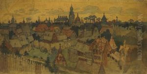 Stage Design For Rimskii-korsakov's Opera The Legend Of Theinvisible City Of Kitezh - view 1