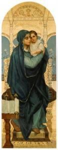 Pair Of Works: Christ Enthroned And Mary Enthroned by Viktor Vasnetsov