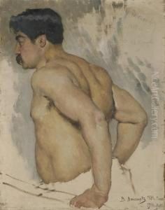 Portrait Of The Artist Nikolai Kuznetsov by Viktor Vasnetsov