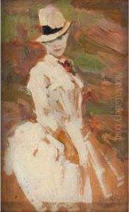 Signora In Bianco Velata by Luigi Arnaldo Vassallo