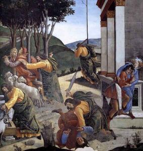 The Trials and Calling of Moses (detail 7) 1481-82 by Sandro Botticelli