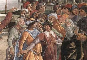 The Punishment of Korah and the Stoning of Moses and Aaron (detail 5) 1481-82