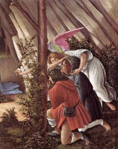 The Mystical Nativity (detail 2) c. 1500 by Sandro Botticelli