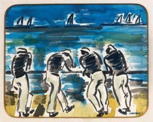 Les Marins Au Bastinage by Janos Vaszary