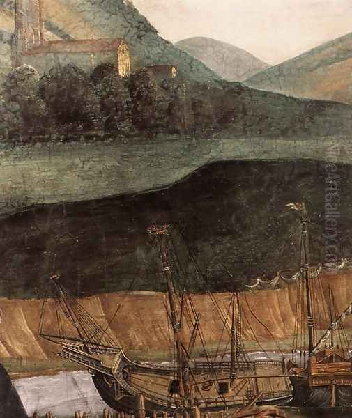 The Punishment of Korah and the Stoning of Moses and Aaron (detail 6) 1481-82 - view 1