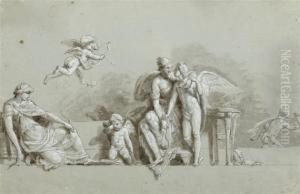Mythological Scene by Constant Gabriel Vaucher