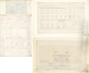 Trois Vues D'architecture by Antoine Laurent Th. Vaudoyer