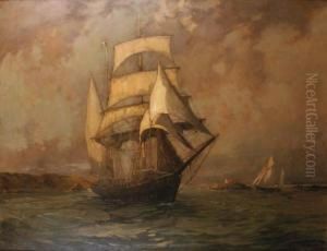 Trois Mts Pres Du Rivage by Ernest Vauthrin