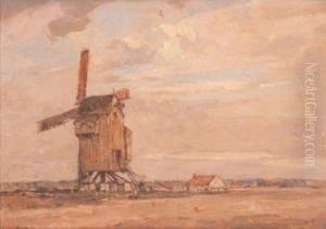 Paysage Au Moulin by Ernest Vauthrin