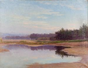Vue De Lac Dans Le Canton De Vaud by Alexis Vautier