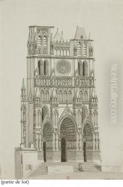 Facade De La Cathedrale D'amiens - view 1