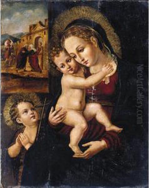 The Virgin And Child With The Infant Saint John The Baptist, The Meeting At The Golden Gate Beyond - view 1