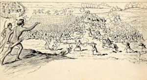 Escena De Las Guerras Coloniales by Nicanor Vazquez Ubach