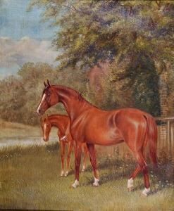 Mare And Foal by George Veal