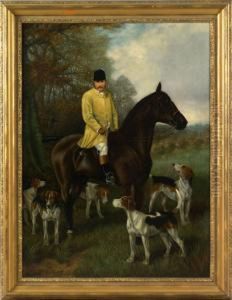 Portrait Of A Gentleman On Horseback by George Veal