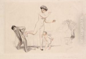 Le Coup De Pied Devenus by Jean Veber