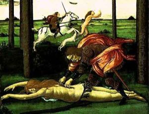 The Story of Nastagio degli Onesti (detail of the second episode) 2 by Sandro Botticelli