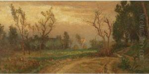 Near Villa Ansidei Perugia, Sunset by Elihu Vedder