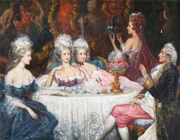 Elegant Figures In An Interior - view 1