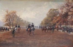 Paseo A Caballo by Pedro Vega Y Munoz