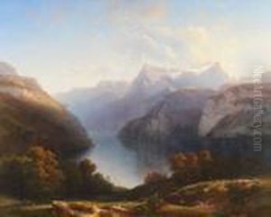 Blick Auf Den Urnersee Mit Gitschen Und Urirotstock