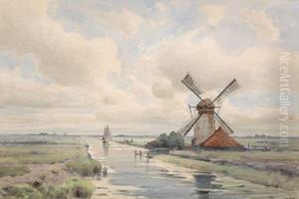 Dutch Landscape With A Mill - view 1