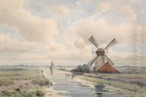 Dutch Landscape With A Mill