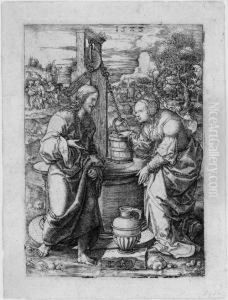 Christus Und Die Samariterin by Dirck Jacobsz. Vellert