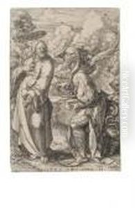 The Temptation Of Christ by Dirck Jacobsz. Vellert
