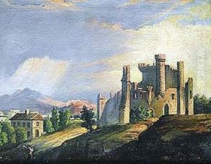 Paisaje Con Castillo by Salvadora Veneras Y Galindo