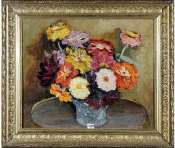 Vase De Zinnias - view 1