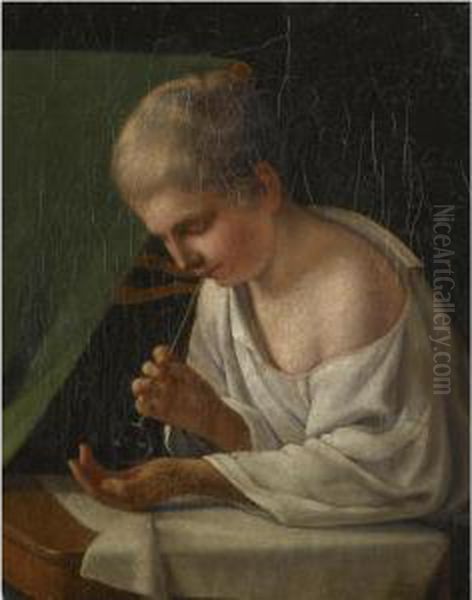 Young Boy Blowing Bubbles - view 1