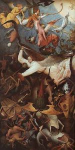 The Fall of the Rebel Angels (detail) 1562 by Pieter the Elder Bruegel