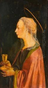 Bildnis Einer Heiligen. by Domenico Veneziano